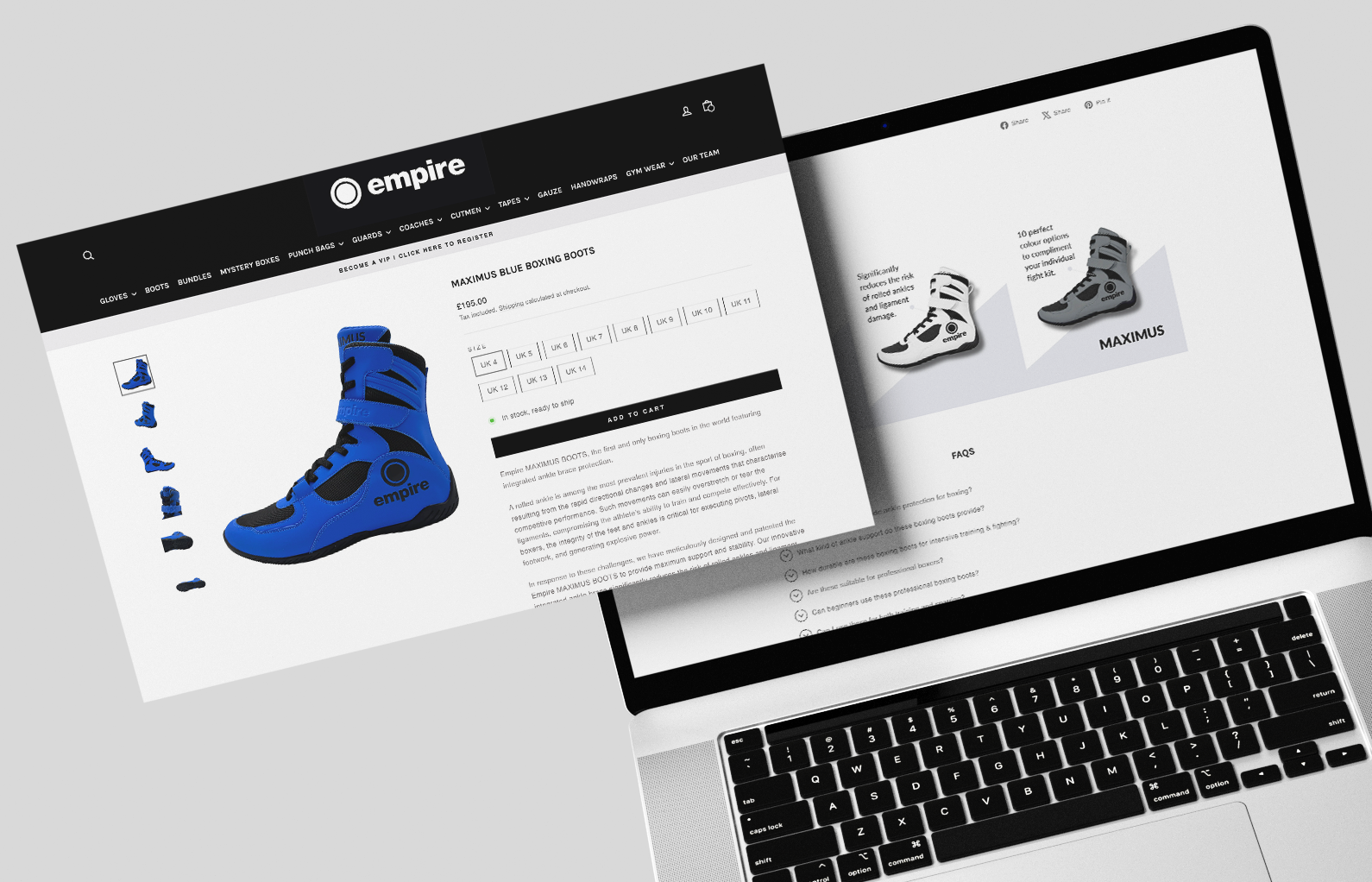 Empire Fight Store website